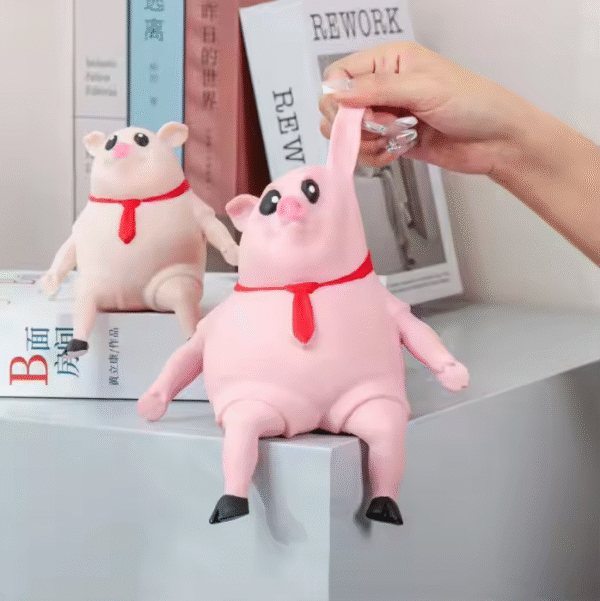 Cute rubber pink pig stress-relieving toys for children and adults - Image 3
