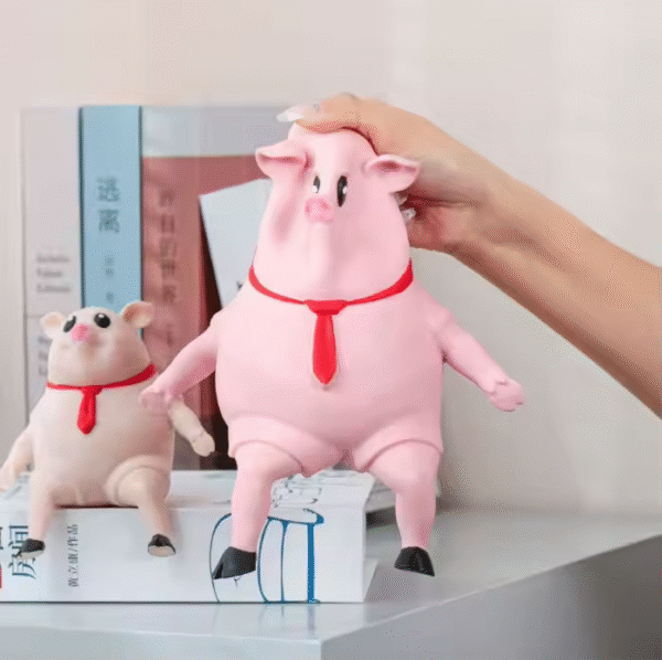 Cute rubber pink pig stress-relieving toys for children and adults - Image 4