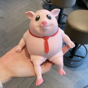 Cute rubber pink pig stress-relieving toys for children and adults